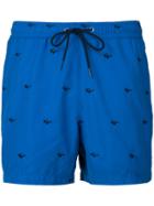 Paul Smith Sunglasses Embroidered Swim Shorts - Blue