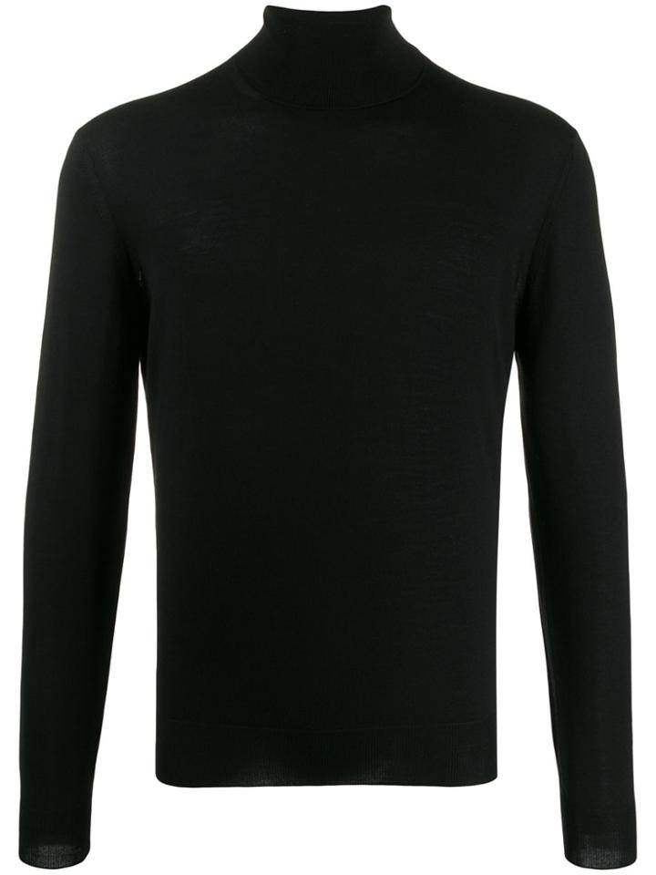 Dell'oglio Ribbed-knit Roll-neck Jumper - Black