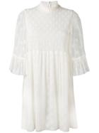 Mcq Alexander Mcqueen Frill Sleeve Mini Dress - White