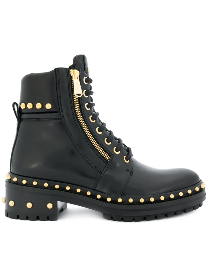 Balmain Army Ranger Studded Boots - Black