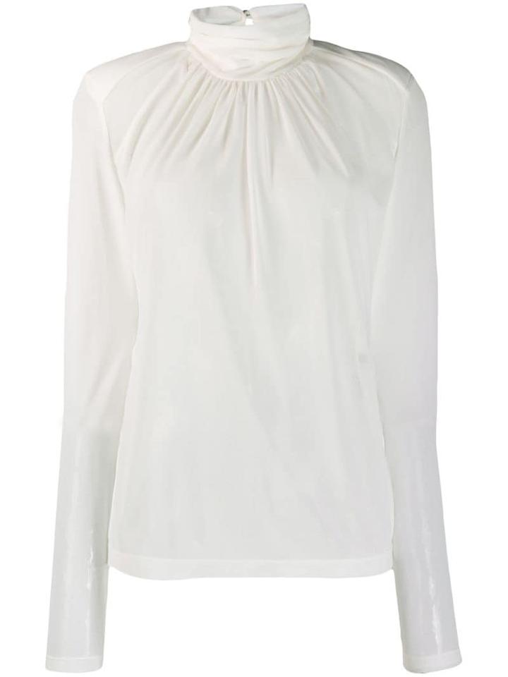 Patrizia Pepe Gathered Neck Blouse - White