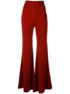 Ellery - Flared Lightweight Trouser - Women - Polyester/acetate - 10, Red, Polyester/acetate
