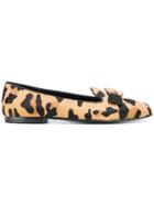 Dsquared2 Embellished Leopard Ballerina Shoes - Brown