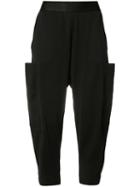 Y-3 Cropped Pants, Women's, Size: Xs, Black, Cotton