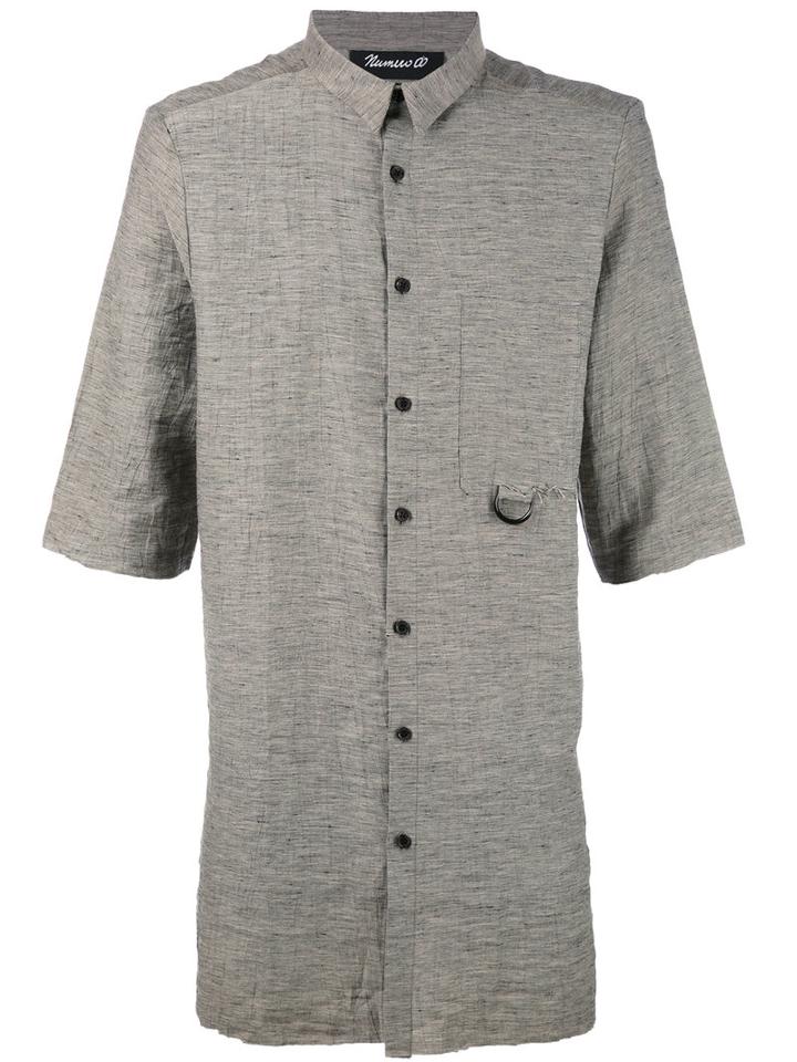 Numero00 - Oversized Shirt - Men - Cotton/linen/flax/polyester - S, Grey, Cotton/linen/flax/polyester