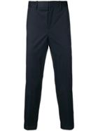 Neil Barrett Cropped Tapered Trousers - Blue