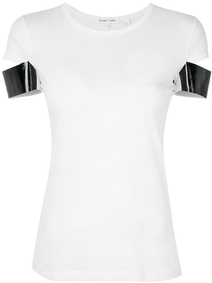 Helmut Lang Shiny Cuff Short Sleeve Tee - White