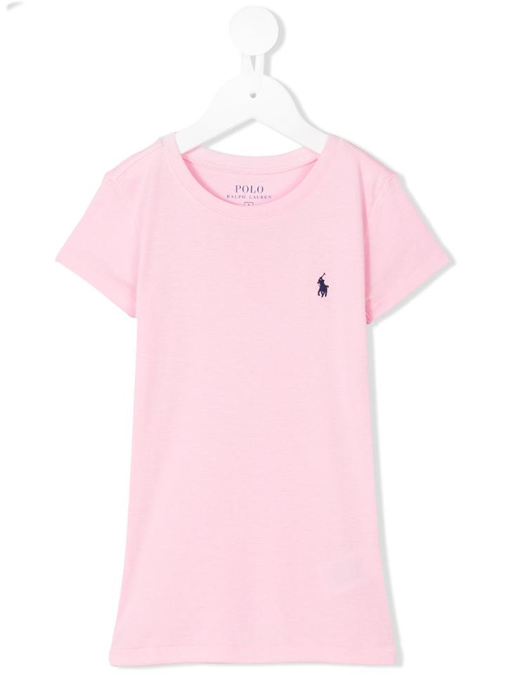 Ralph Lauren Kids - Logo T-shirt - Kids - Cotton/modal - 6 Yrs, Pink/purple