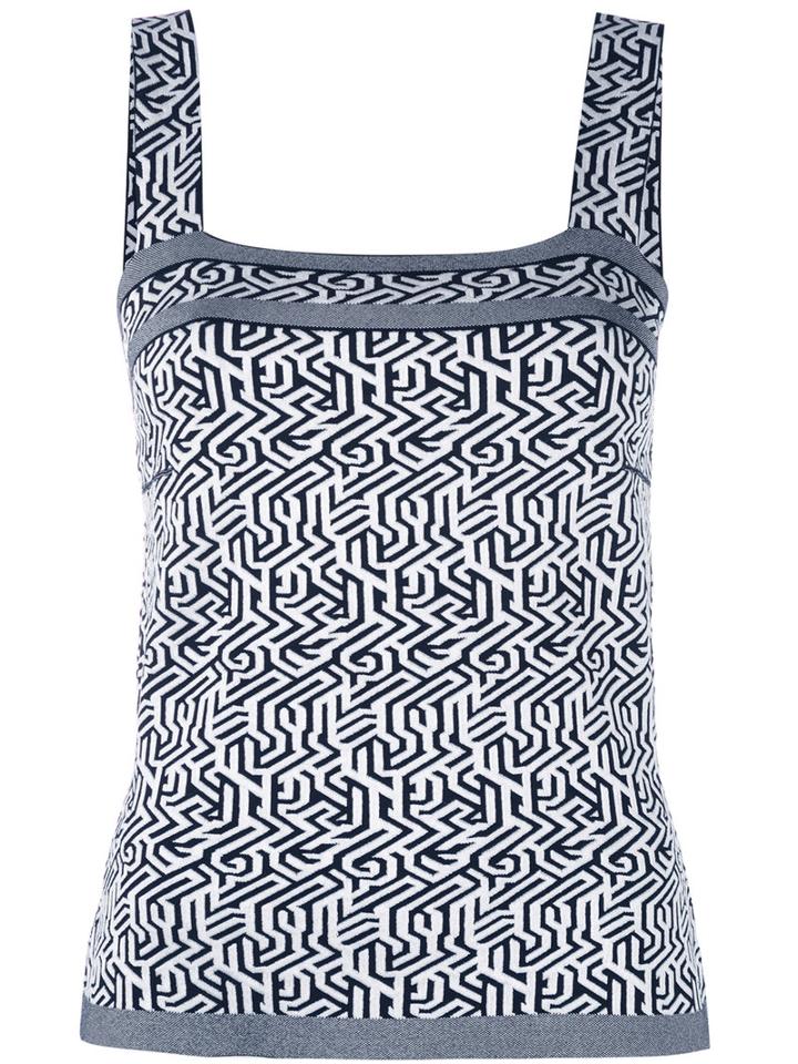D.exterior - Embroidered Tank Top - Women - Viscose/polyester - M, White, Viscose/polyester