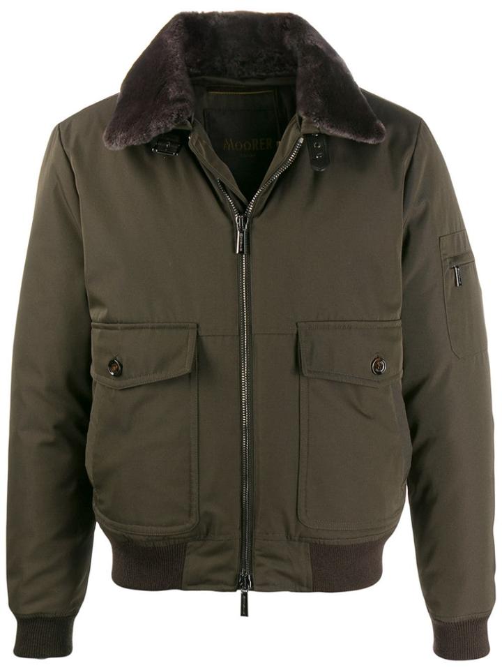 Moorer Fermi Padded Bomber Jacket - Green