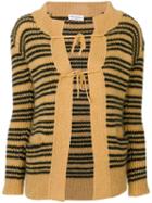 Sonia Rykiel Stripe Knitted Cardigan - Yellow
