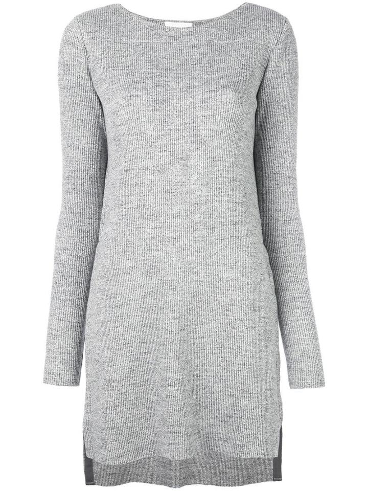 Dkny Pure Ribbed Sweater, Women's, Size: Small, Grey, Cotton/spandex/elastane