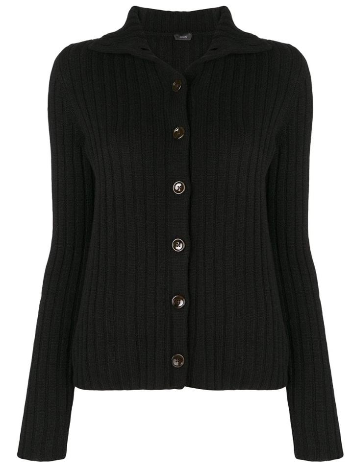 Joseph Cutaway Collar Cardigan - Black