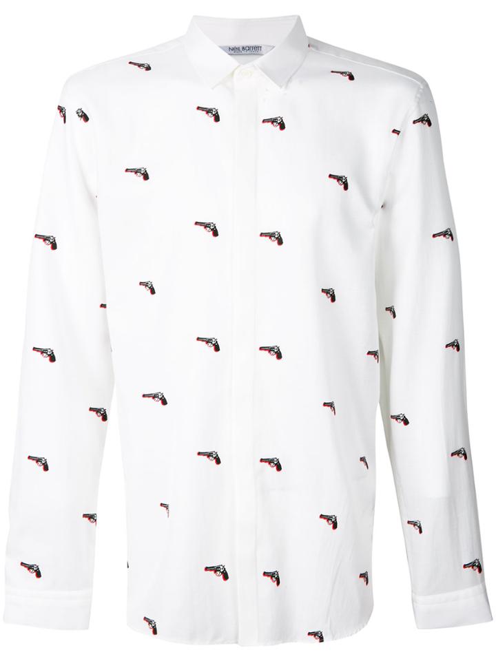 Neil Barrett Pistol Print Shirt - White