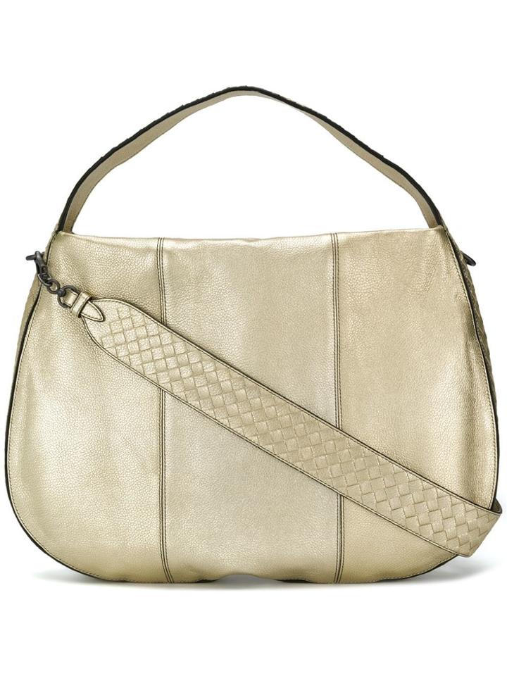 Bottega Veneta Grany Medium Shoulder Bag - Gold