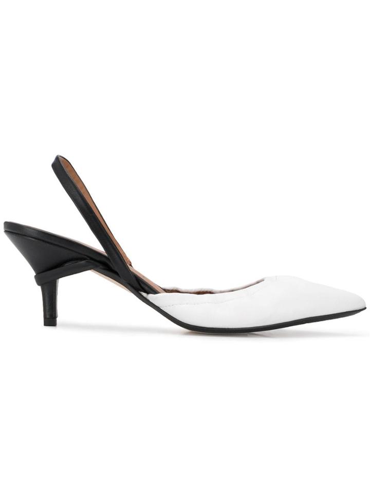 Joseph Colour Block Slingback Pumps - White