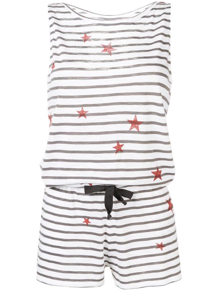 Juvia Star Printed Playsuit - White