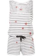 Juvia Star Printed Playsuit - White