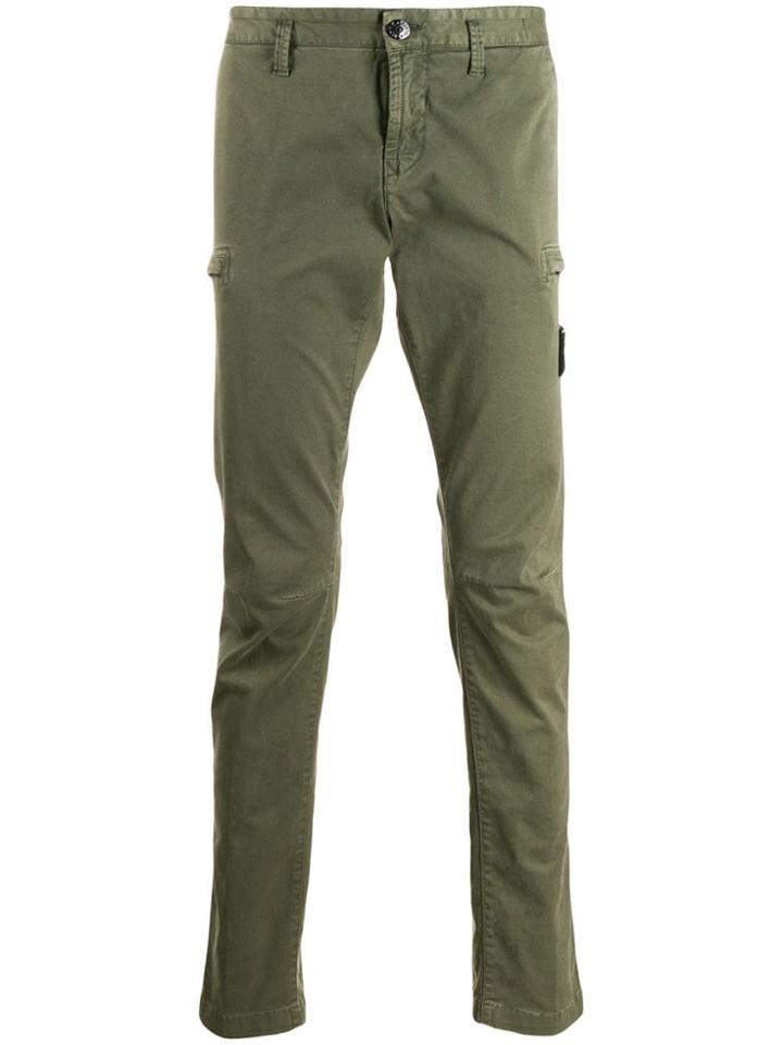 Stone Island Straight Leg Trousers - Green