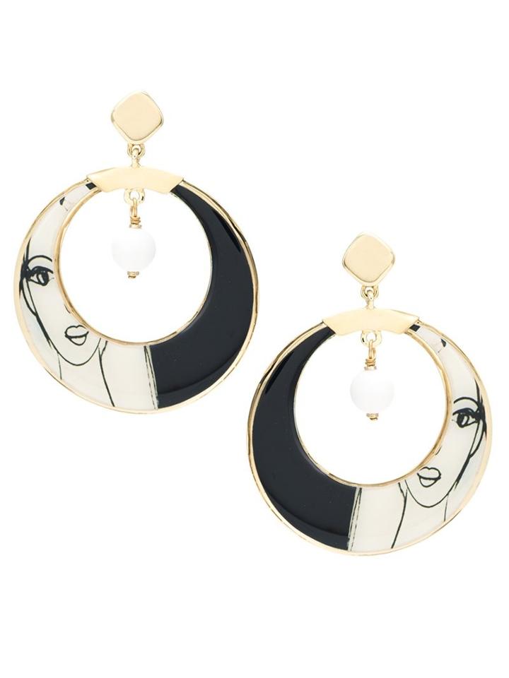 Francesca Romana Diana Gold Plated Hoop Earrings, Women's