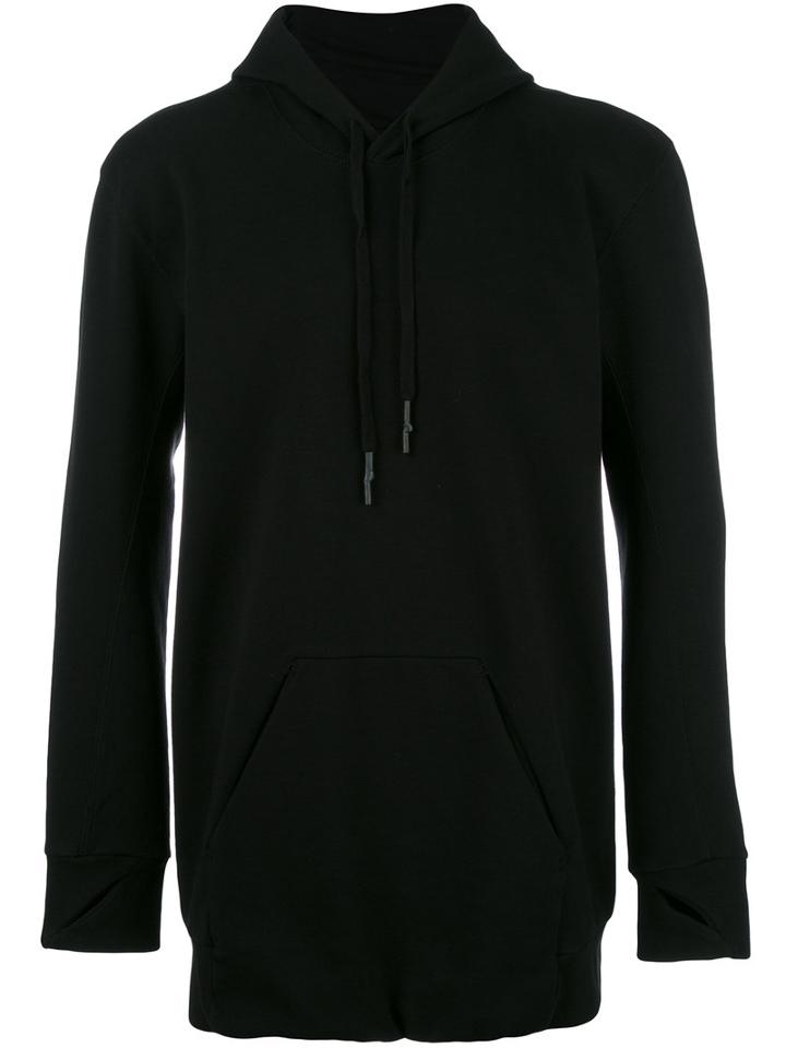 11 By Boris Bidjan Saberi Tape Detail Hoodie, Men's, Size: Medium, Black, Cotton/polyamide/spandex/elastane