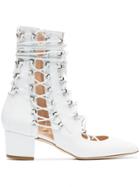 Liudmila White Drury Lane 50 Patent Leather Boots