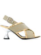 Marni Slingback Open-toe Sandals - Metallic