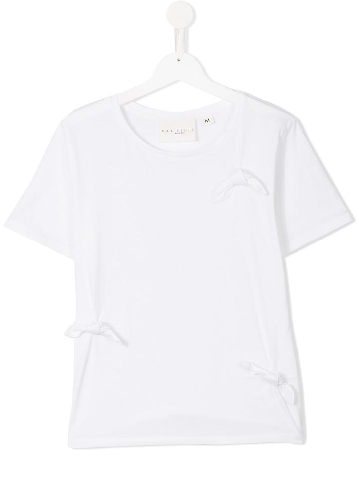 Une Fille Tie Knot T-shirt, Girl's, Size: 16 Yrs, White