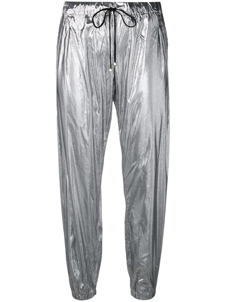 Coup De Coeur Metallic Jogging Trousers - Silver