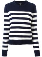 Rag & Bone Striped Jumper, Women's, Size: Small, Blue, Cashmere