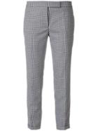 Thom Browne Lowrise Skinny Trouser With Fray In Hopsack Check Wool