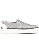 Lanvin Pull-on Slip-on Sneakers, Men's, Size: 6, Grey, Calf Leather/polyester/rubber
