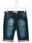 Faded Denim Shorts - Kids - Cotton/spandex/elastane - 16 Yrs, Blue, Levi's Kids
