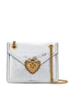 Dolce & Gabbana Devotion Crossbody Bag - Silver