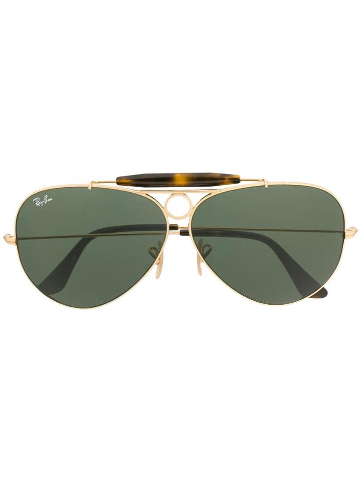 Ray-ban Oversized Frame Sunglasses - Gold