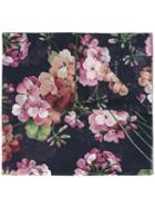 Gucci Blooms Print Stole, Blue, Silk