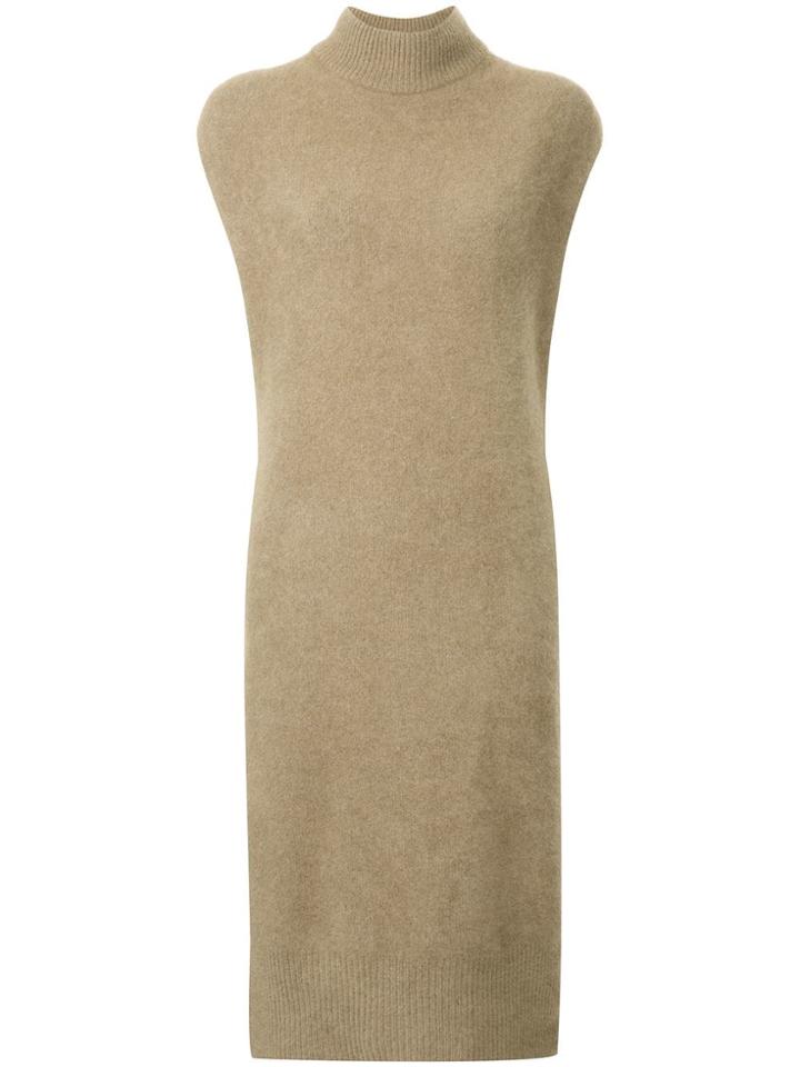 H Beauty & Youth Sleeveless Sweater Dress - Brown