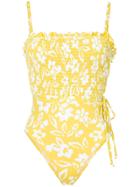 Peony Citrus Smocked One-piece - Yellow & Orange