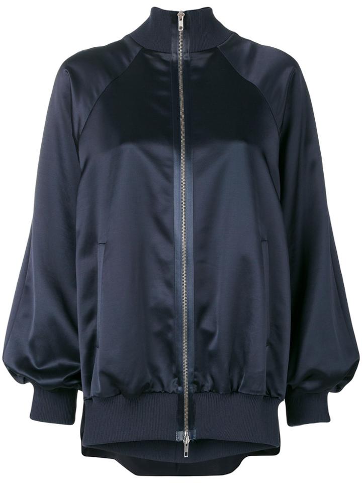 Maison Margiela Satin Bomber Jacket - Blue