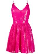 Msgm Sequinned Flared Dress - Pink