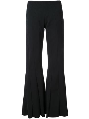 Robert Wun Peplum Flared Trousers - Black