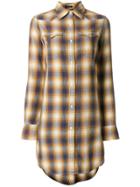 R13 Plaid Shirt Dress - Yellow & Orange