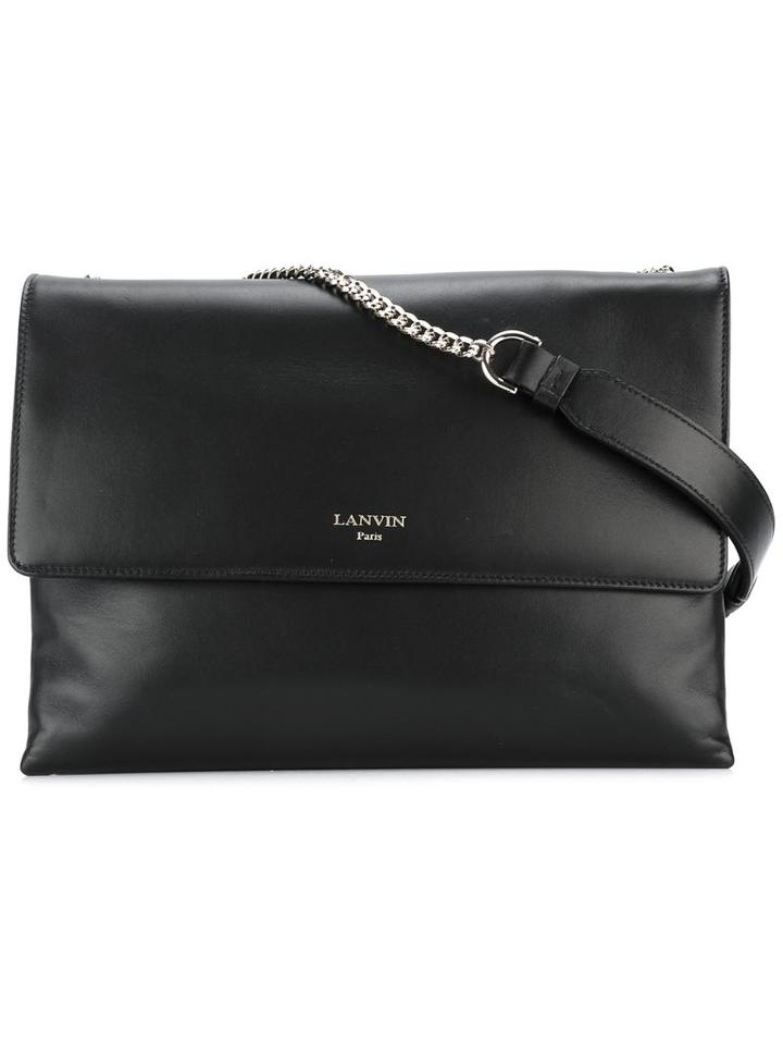 Lanvin Sugar Shoulder Bag, Women's, Black, Lamb Skin/cotton