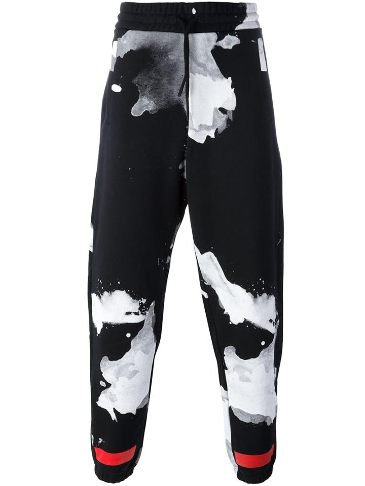 Off-white Drawstring Abstract Print Trousers
