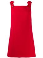 Miu Miu Shift Short Pinafore Dress - Red