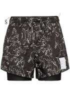 Satisfy 3 Inch Horse Print Shorts - Black