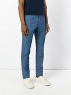 Lardini - Drawstring Denim Trousers - Men - Cotton/linen/flax - 48, Blue, Cotton/linen/flax