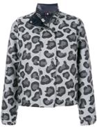 Thom Browne Leopard Wool Jacquard Down Jacket - Grey