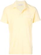 Orlebar Brown Open Collar Polo Shirt - Yellow & Orange