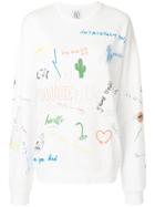 Zoe Karssen Sketch Print Jumper - White